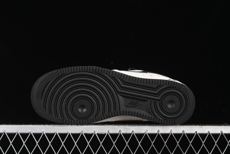 Nike Air Force 1 '07 Low Stussy Collaboration - White Black Low-Top Casual Sneakers - XZ3328-001