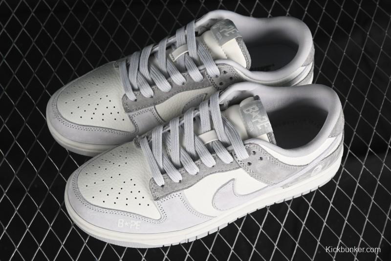 Nike SB Dunk Low BAPE Collaboration - Grey Pig 8th Anniversary Custom Low-Top Casual Skate Shoes - CH6336-226