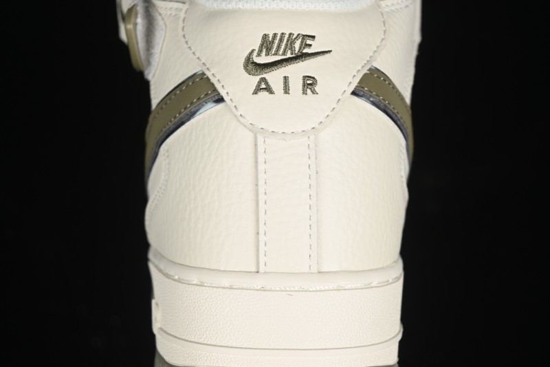 Nike Air Force 1 '07 Mid Military Green Dual-Color Sole Starlight Retro Sneakers - XL0236-231