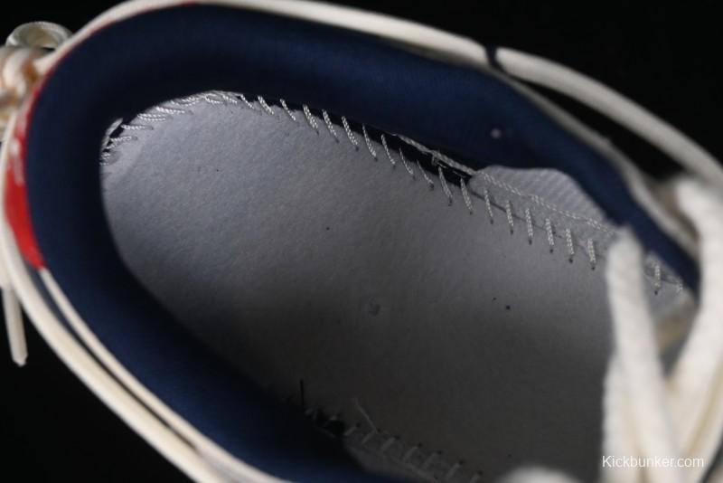 Nike SB Dunk Low Stussy Collaboration - Lace-Up Off White Navy Swoosh Anniversary High-End Custom Low-Top Casual Sneakers - SJ2068-308