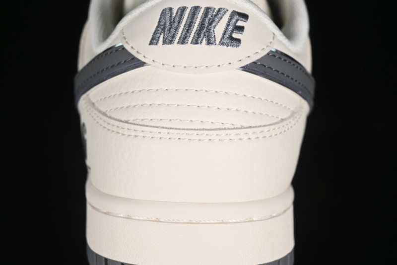 Nike SB Dunk Low Carhartt Collaboration - Off White Grey Swoosh Anniversary Custom Low-Top Casual Skate Shoes - SJ1089-006