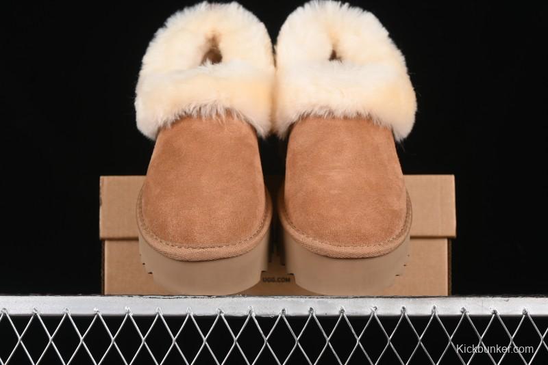UGG Nita Platform Shearling Lined Winter Boots with Leather Upper - 1166733