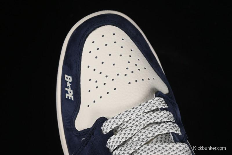 Nike Air Jordan 1 Low BAPE Collaboration Retro Basketball Shoes - WG8850-015