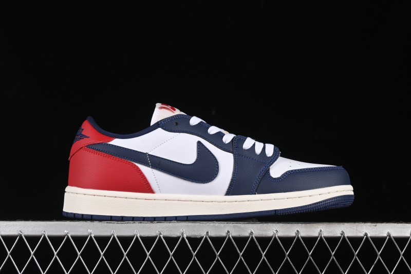 Nike Air Jordan 1 Low OG "Howard University" Casual Sneakers with Blue Toe and Red Heel - HQ2993-100