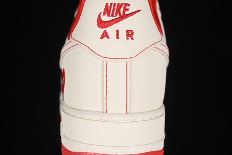 Nike Air Force 1 '07 Low Comme des Garcons Collaboration - Off-White Red Line Low-Top Casual Sneakers - KK3333-001