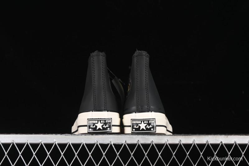 Converse Chuck 1970s Winter Waterproof Leather High-Top Sneakers with Gold Eyelets and Fleece Lining - A12444C