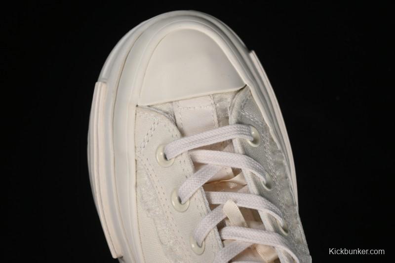 Converse Lifestyle Run Star Legacy Platform High Top Canvas Shoes with Mini Bow and Lace Trim - A10027C