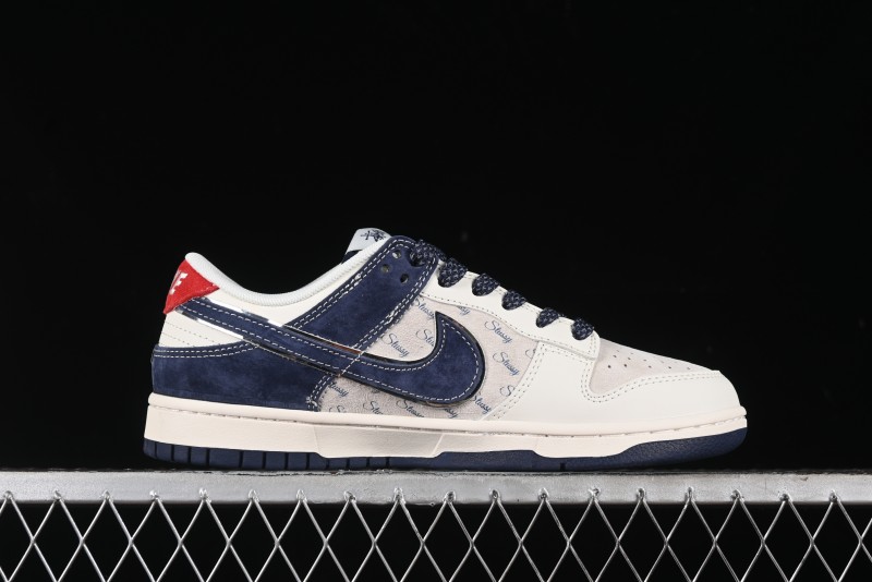 Nike SB Dunk Low Stussy Anniversary Edition Custom Premium Low-Top Skateboarding Shoes - XX2025-609