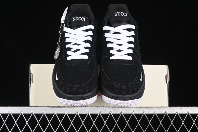 Nike Air Force 1 '07 Low Gucci Bear Collaboration - Midnight Black Low-Top Casual Sneakers - KK1988-007