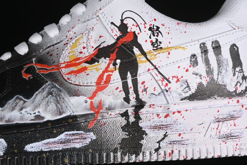 Nike Air Force 1 '07 Low Black Myth Wukong Custom Spray-Painted Gift Box Low-Top Casual Sneakers - ZH0316-045
