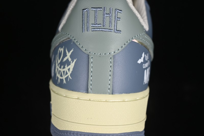 Nike Air Force 1 Low "Ghost Fire Clown" Halloween Themed Casual Sneakers - XL2321-333
