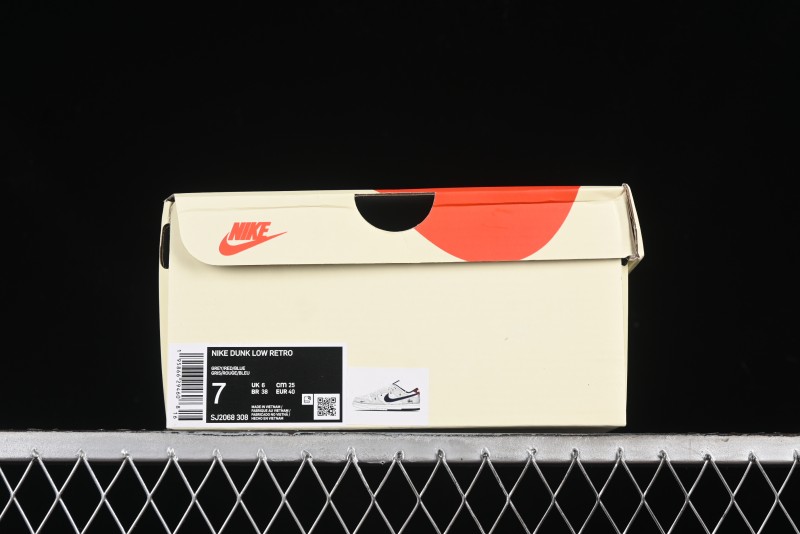 Nike SB Dunk Low Stussy Collaboration - Lace-Up Off White Navy Swoosh Anniversary High-End Custom Low-Top Casual Sneakers - SJ2068-308