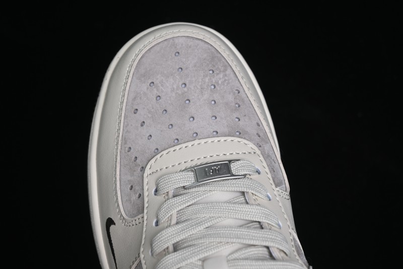 Nike Air Force 1 '07 Low Stussy Collaboration - White Black Sole Low-Top Casual Sneakers - XZ6188-279