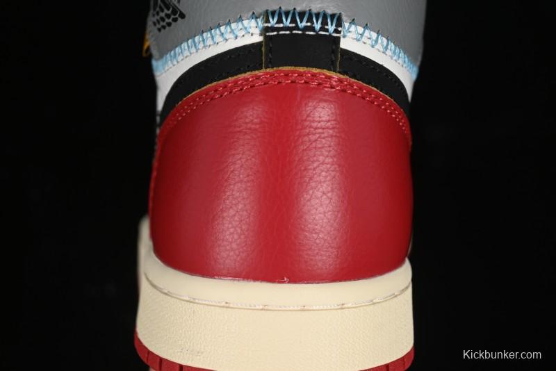 Nike Union x Air Jordan 1 Retro High Basketball Shoes with Chicago-Inspired Colorway - HV8563-600