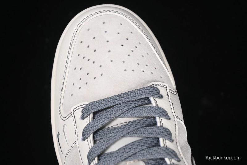 Nike SB Dunk Low Stussy Collaboration - Beige Grey Line Anniversary High-End Custom Low-Top Casual Sneakers - BB7518-007