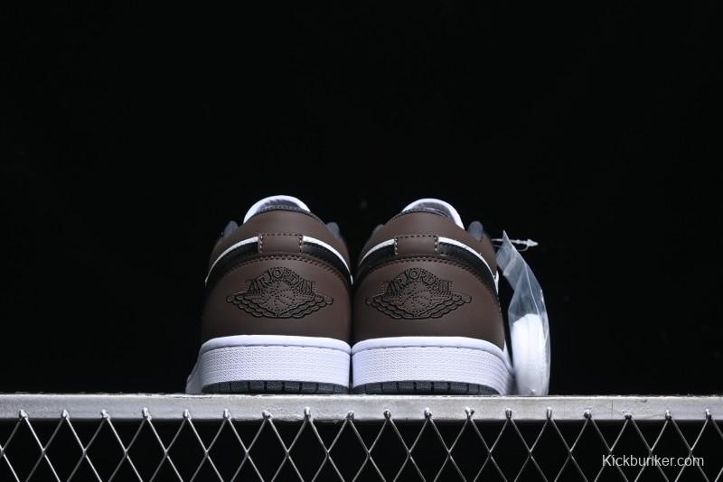 Nike Air Jordan 1 Low AJ1 Retro Casual Sneakers in Black/Brown - 553558-152