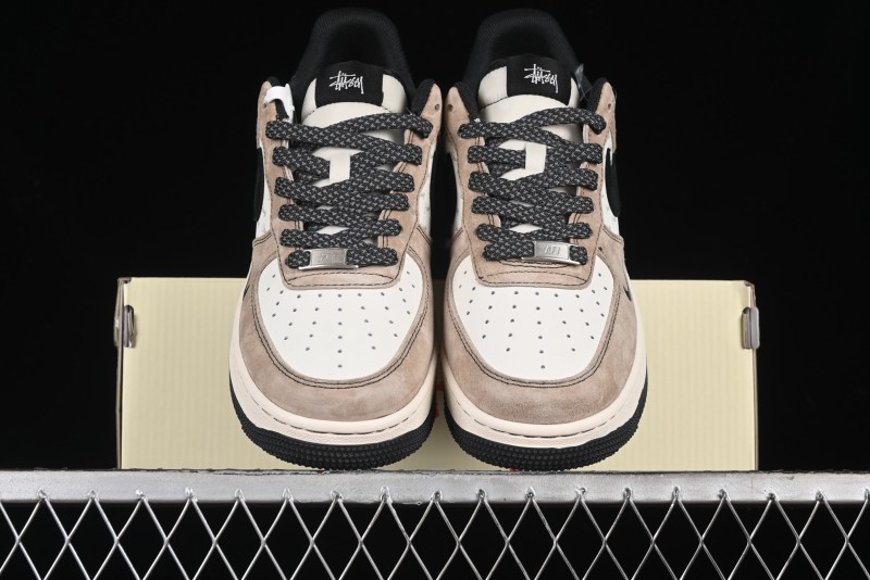 Nike Air Force 1'07 Low Stussy Collaboration - Milk Tea Low Top Casual Sneakers - XZ6188-999