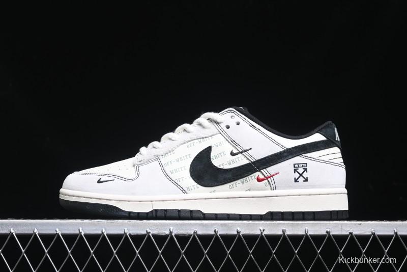 Nike SB Dunk Low OFF-WHITE Collaboration Anniversary High-End Custom Sneakers - YX5066-212