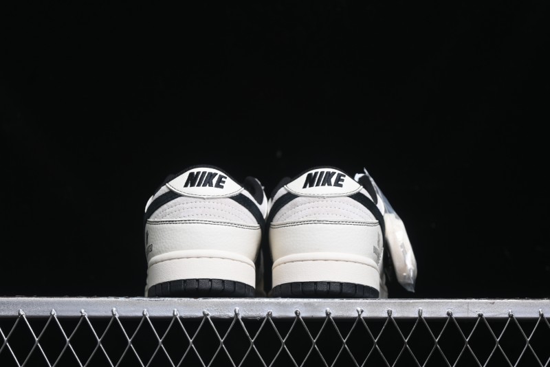 Nike SB Dunk Low UN Collaboration - Beige Black Line Black Sole Anniversary Custom Low-Top Casual Skate Shoes - BB7518-004