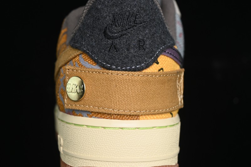Nike Travis Scott x Air Force 1 Low Casual Sneakers with Full-Length Air Cushion - CN2405-900