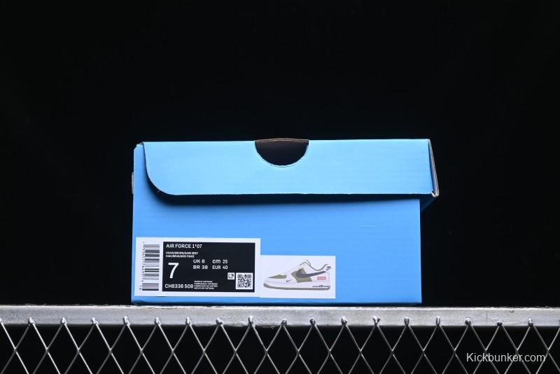 Nike Air Force 1 '07 Low Supreme Casual Sneakers in Military Green - CH6336-508