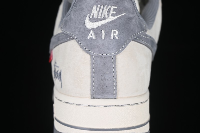 Nike Air Force 1 '07 Low Stussy Collaboration Dual-Tone Beige Low-Top Casual Sneakers - SJ6698-024