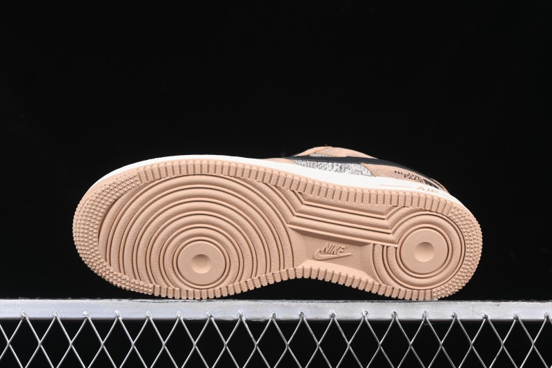Nike Air Force 1'07 Low The North Face Collaboration - Mesh Brown Low-Top Casual Sneakers - KK1988-031
