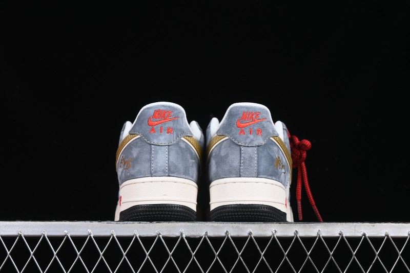 Nike Air Force 1 '07 Low Year of the Snake Limited Edition Golden Snake Scale Low-Top Casual Sneakers - XZ2025-688