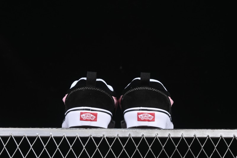 Vans Knu Skool Black Pink Color Comfortable Fashion Anti-Slip Wear-Resistant Low-Top Casual Skate Shoes - VN0009QCB9P