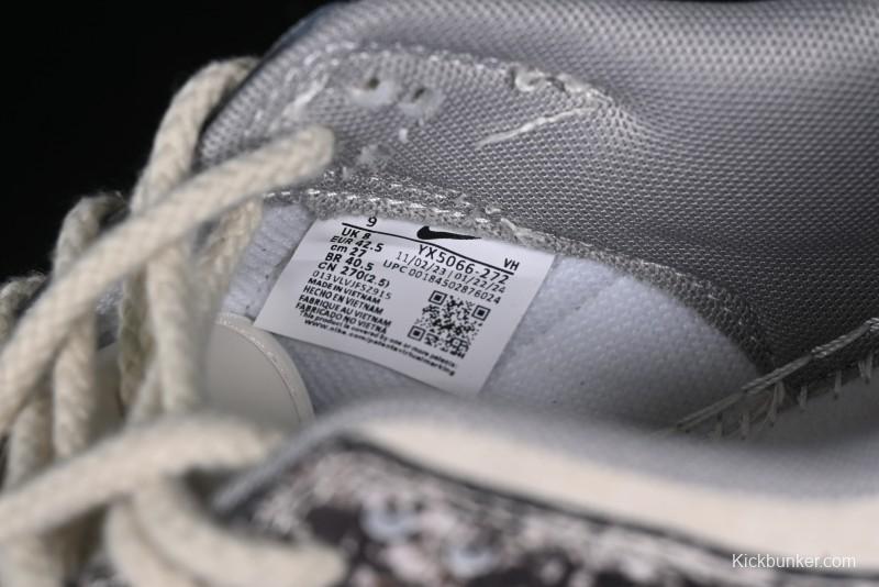 Nike SB Dunk Low Year of the Snake Series Snake Scale Black Swoosh Custom Low-Top Casual Skate Shoes - YX5066-272