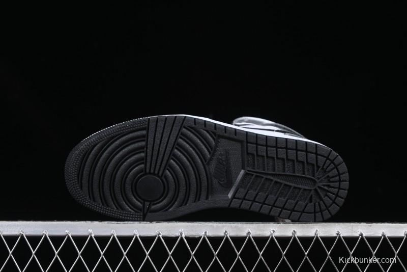 Nike Air Jordan 1 Mid AJ1 Basketball Shoes in Black White Silver - DQ8423-103