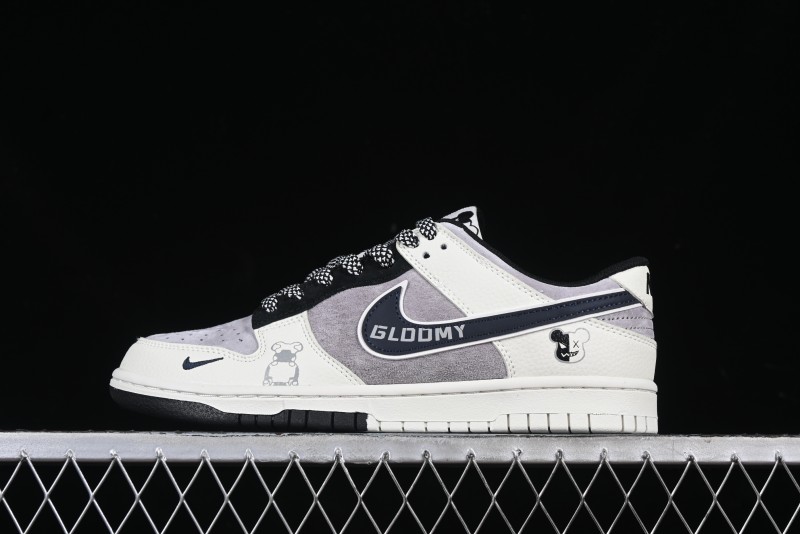 Nike SB Dunk Low Violent Bear Collaboration Two-Tone Swoosh Anniversary High-End Custom Low-Top Casual Skate Shoes - DJ2024-111