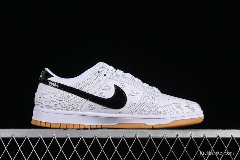 Supreme x Nike Dunk Low SB Casual Skate Shoes with Zoom Air Cushion - XD6188-034