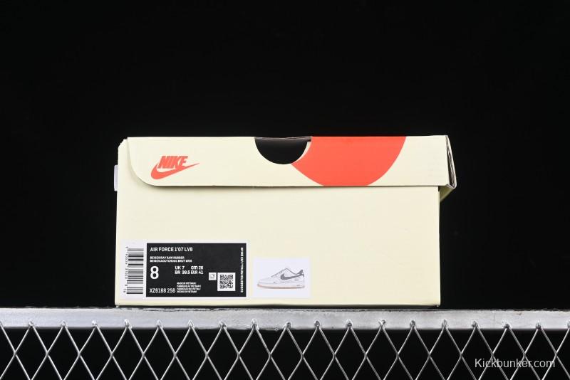 Nike Air Force 1 '07 Low Stussy Collaboration - Grey Swoosh Casual Sneakers - XZ6188-256