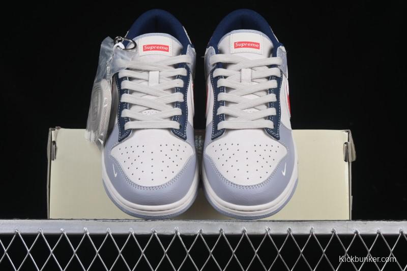 Nike SB Dunk Low Supreme Collaboration Anniversary Custom Low-Top Casual Sneakers - DM6868-045