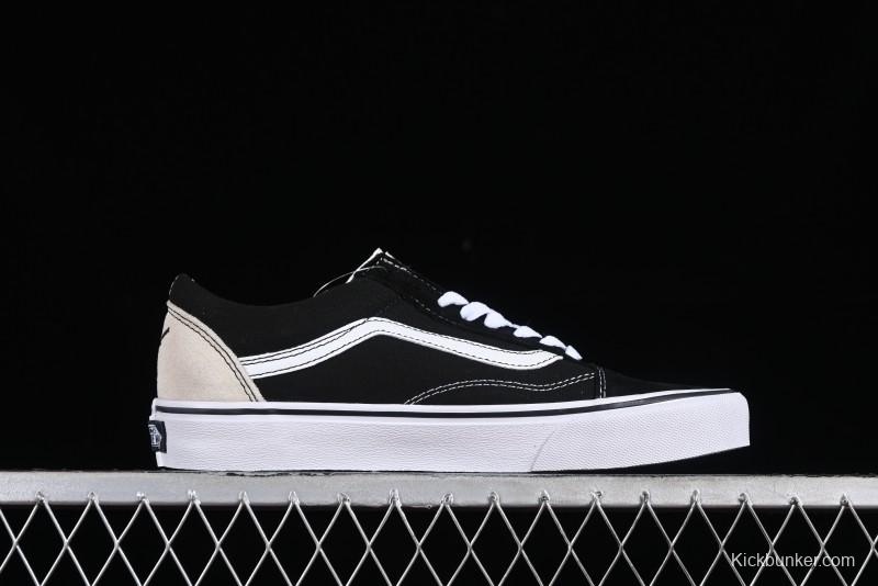 Vans Buzz Old Skool Peace Dove Classic Canvas Patchwork Low-Top Skate Shoes - VN000CR5BPB