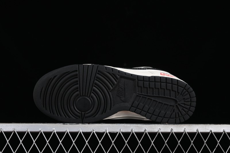 Nike Supreme x SB Dunk Low Stone Island Collaboration - Beige Black Starry Sky Anniversary Custom Low-Top Casual Skate Shoes - BB9866-003