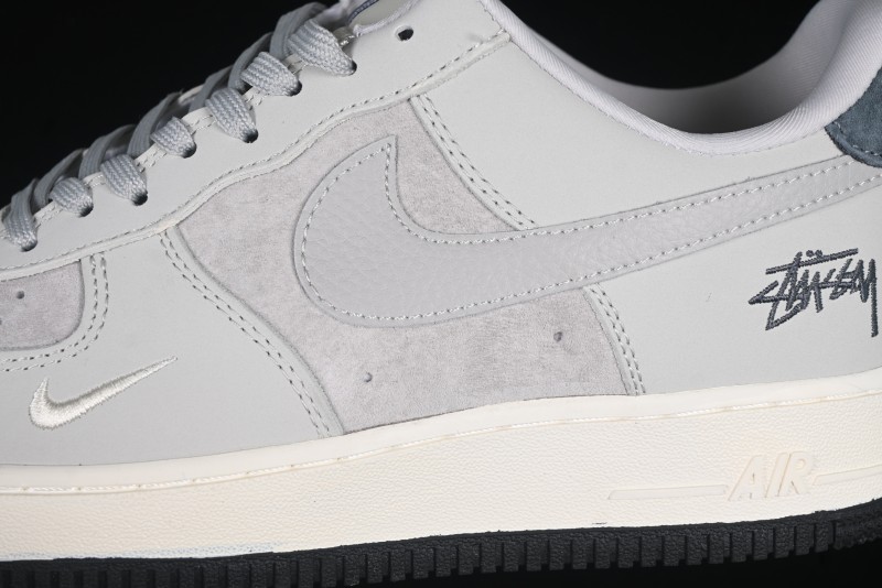 Nike Air Force 1 '07 Low Stussy Collaboration Galaxy Grey Low-Top Casual Sneakers - KK1988-055