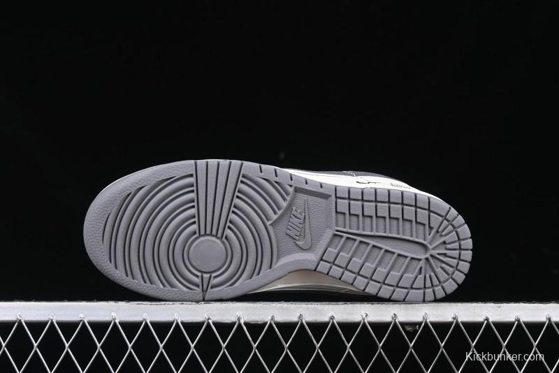 Nike SB Dunk Low Supreme Anniversary Customized Casual Skate Shoes with Double Mini Swoosh - XX3168-303