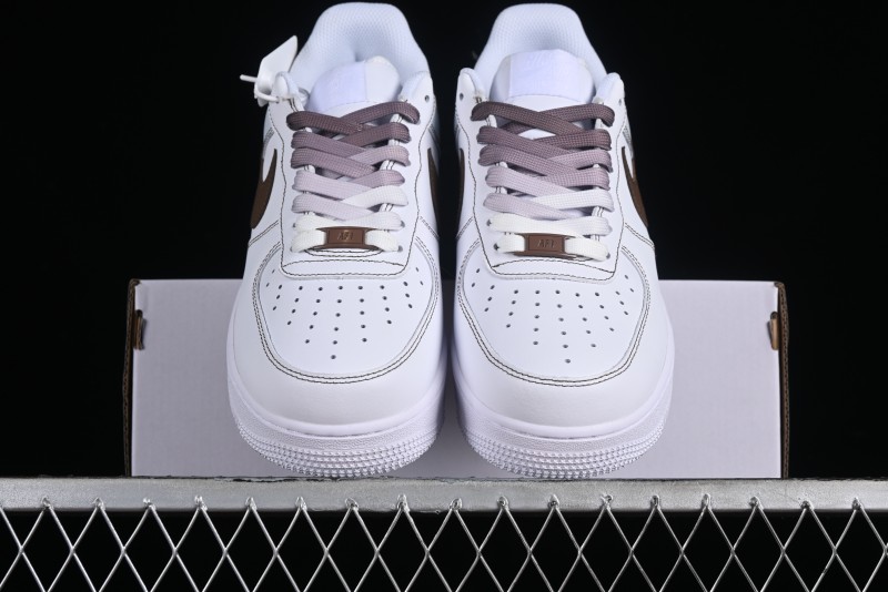 Nike Air Force 1 '07 Low Custom Anime Theme Gradient Brown Swoosh Casual Sneakers - FN0366-103