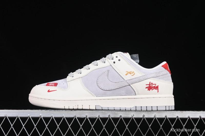 Nike SB Dunk Low Stussy Collaboration Anniversary Custom Low-Top Casual Sneakers - FC1688-206