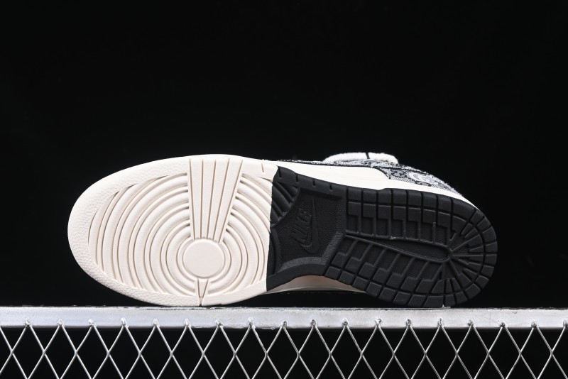 Nike SB Dunk Low Gucci Collaboration Grey Jacquard Swoosh Anniversary High-End Custom Low-Top Casual Skate Shoes - YX5066-215