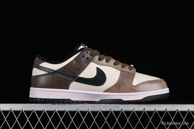 Nike Dunk Low Panda Prank Street Racing Electro Rust Distressed SB Strap Low-Top Casual Sneakers - DD1391-100