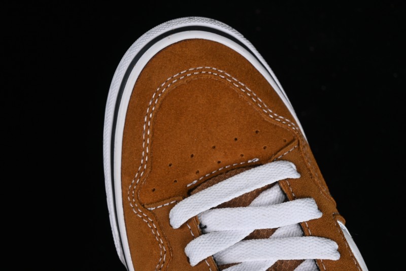 Vans Caldrone Classic American Retro Skate Shoes in Brown Orange - VN000CXZ1OU