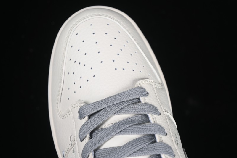 Nike SB Dunk Low Stussy Collaboration Light Grey Brushed Swoosh Anniversary Custom Low-Top Casual Sneakers - XX2025-608