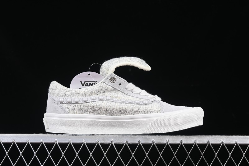 Vans Skool Ext Pearl White Low-Top Casual Skate Shoes - VN000EEMQC5