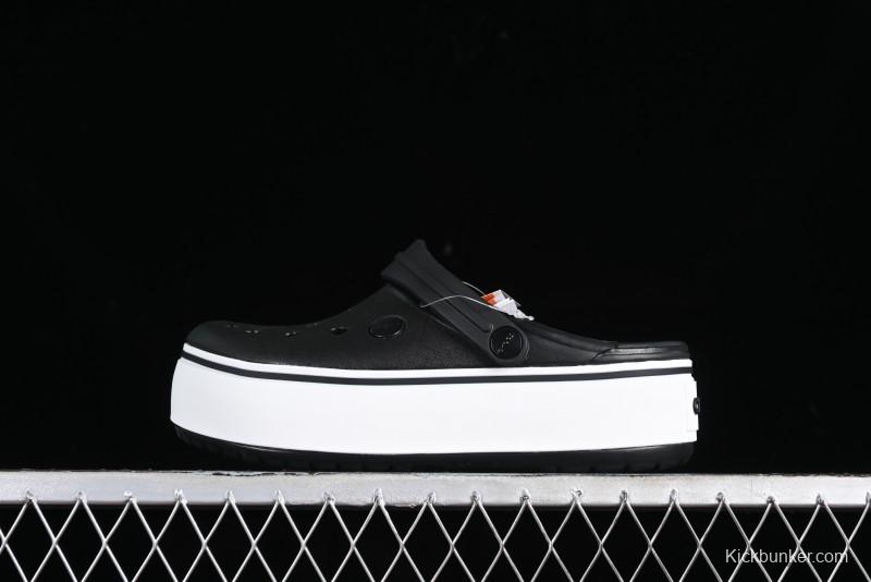 Crocs Crocband Platform Rainbow Comfortable Thick-Soled Clogs - B.D4