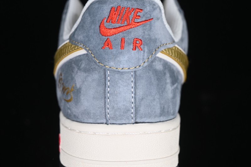 Nike Air Force 1 '07 Low Year of the Snake Limited Edition Golden Snake Scale Low-Top Casual Sneakers - XZ2025-688