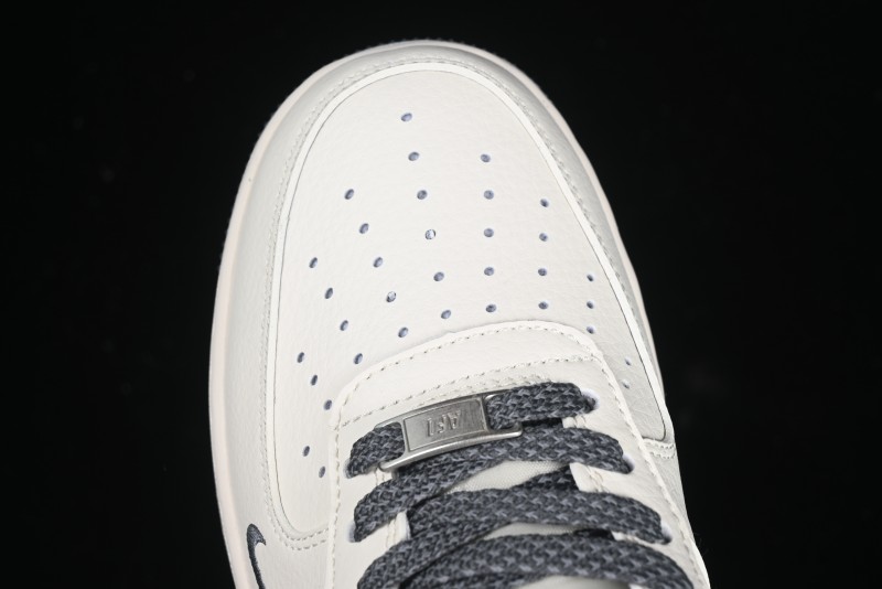 Nike Air Force 1 '07 Low Stussy Collaboration - Grey English Patchwork Low-Top Casual Sneakers - XZ3328-536