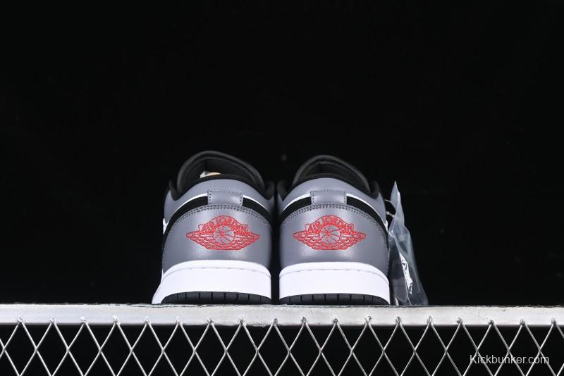 Nike Air Jordan 1 Low AJ1 Grey White Black Swoosh Casual Sneakers - HF3148-106